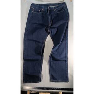 Levi’s 505 Regular Fit Jeans Men’s 42x32 Dark Wash Straight Leg Denim Blue USA